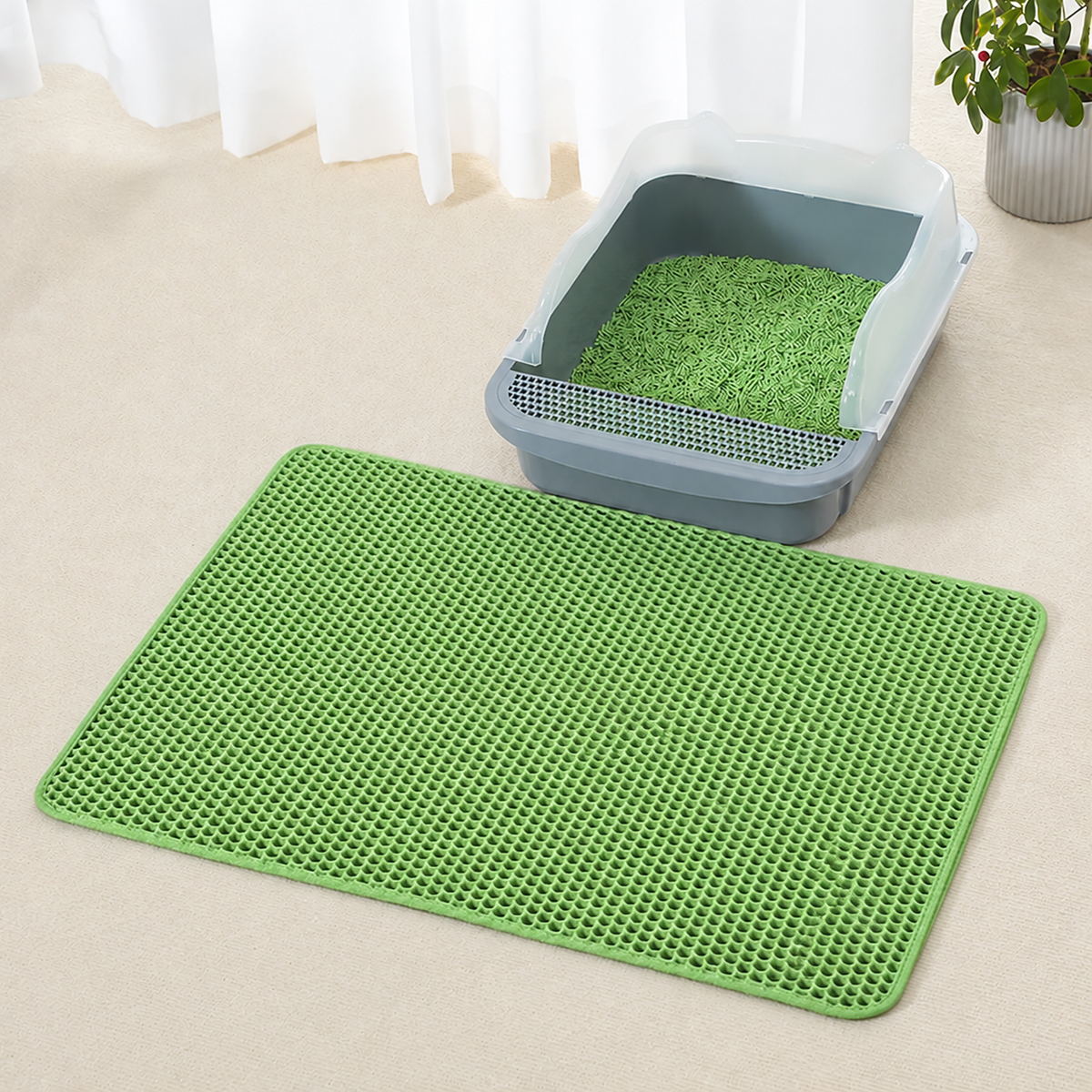 Splash-Proof Cat Litter Mat