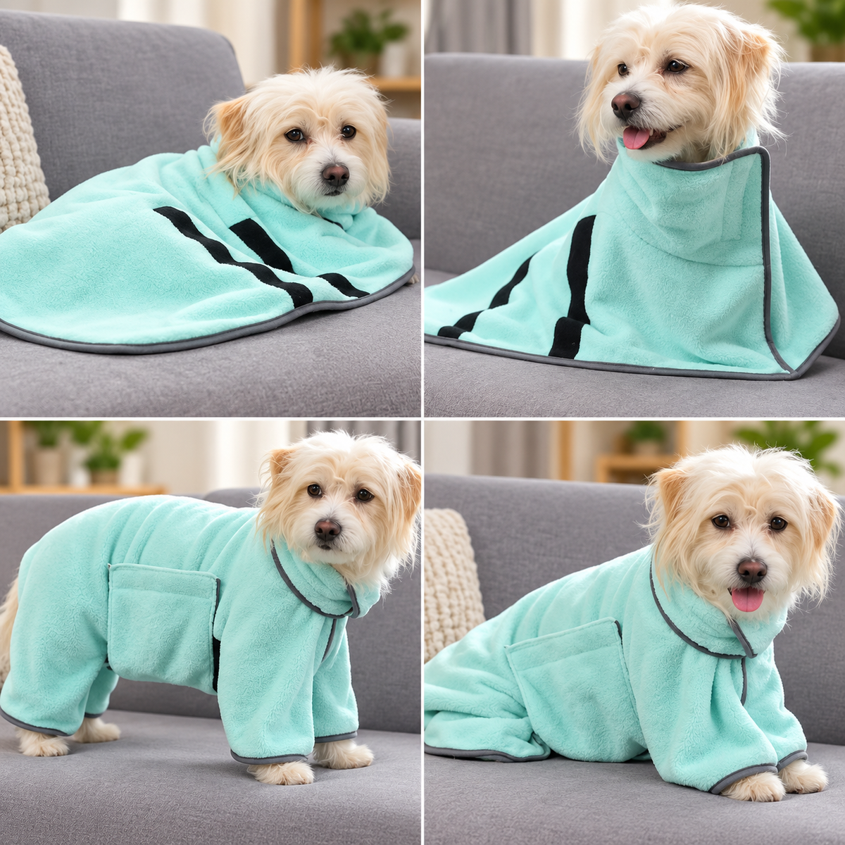 Fast-Drying Pet Towel Coat