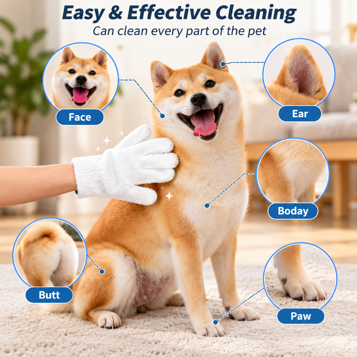 Pet Cleaning Gloves