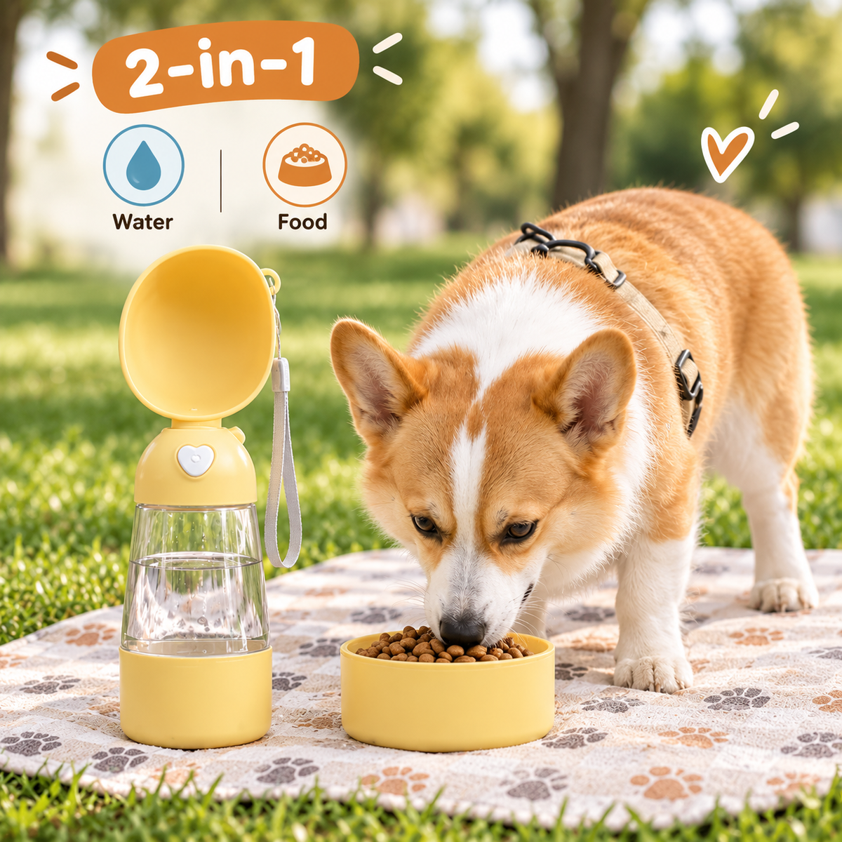 2-in-1 Pet Travel Bottle