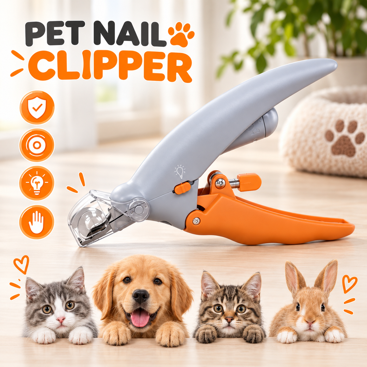 Nail Clippers with LED & Magnifier