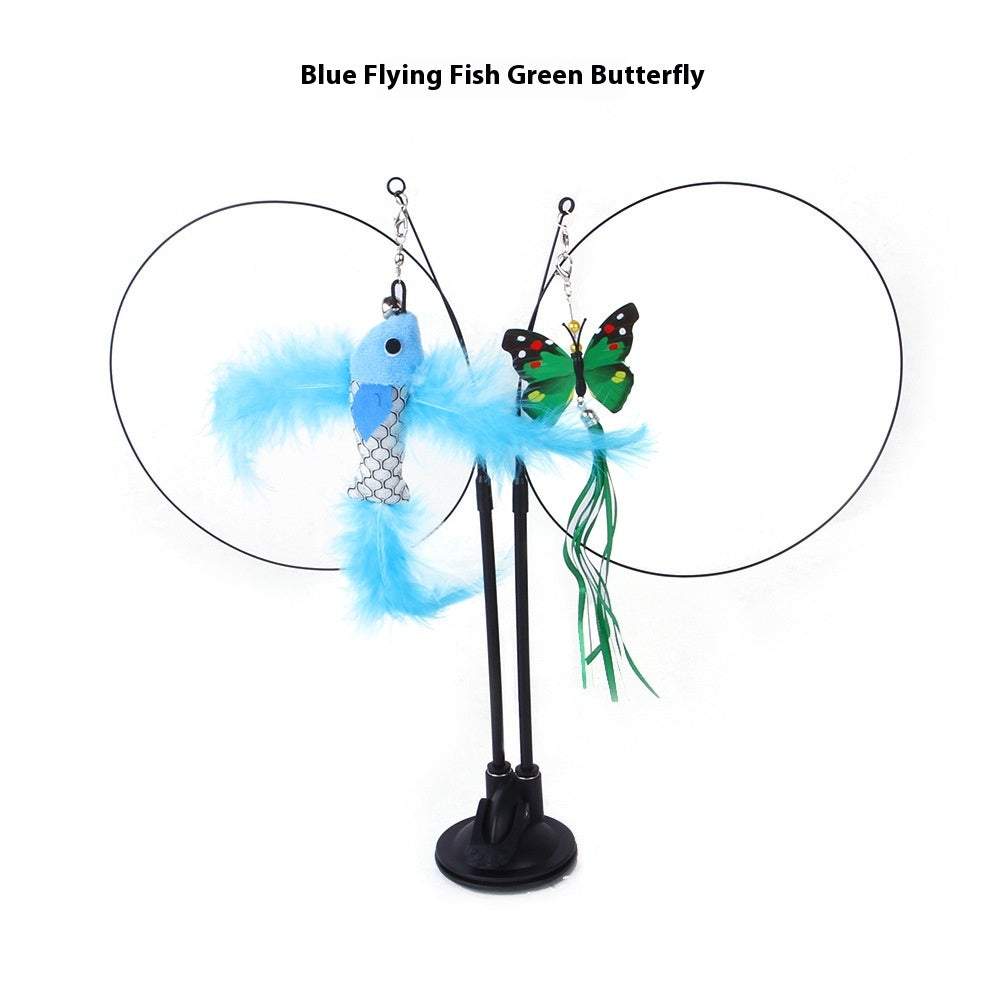 Cat Fishing Toy with Suction Cup