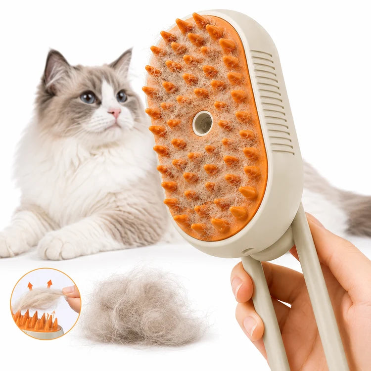 3-in-1 Electric Pet Steam Brush